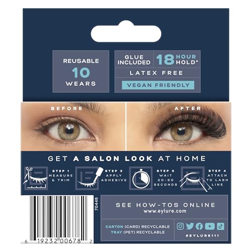 Eylure Salon Extension Look False Eyelashes, No. 111 - 2 Pack