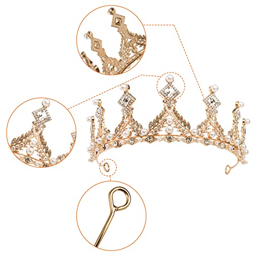 Hedume Set of 3 Crystal Tiaras with Rhinestones for Parties