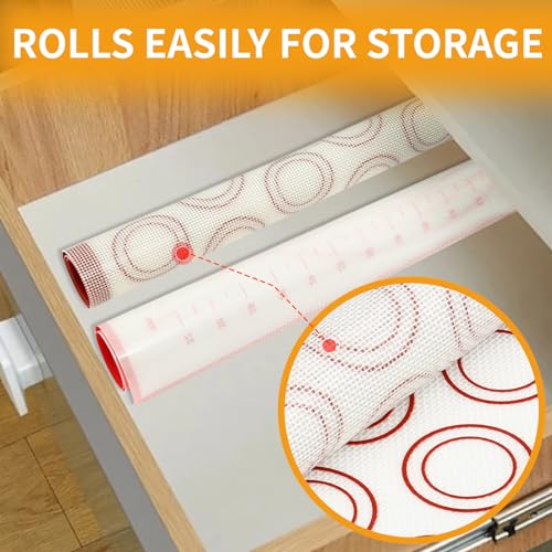 Silicone Baking Mat Set with Rolling Pin & Pastry Cutter - 4-in-1 Food Safe Tools