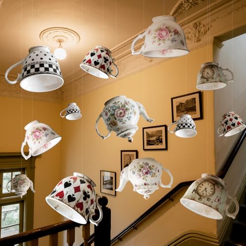 Wonderland Tea Party Hanging Decoration - 20 Pcs Teapot Banner