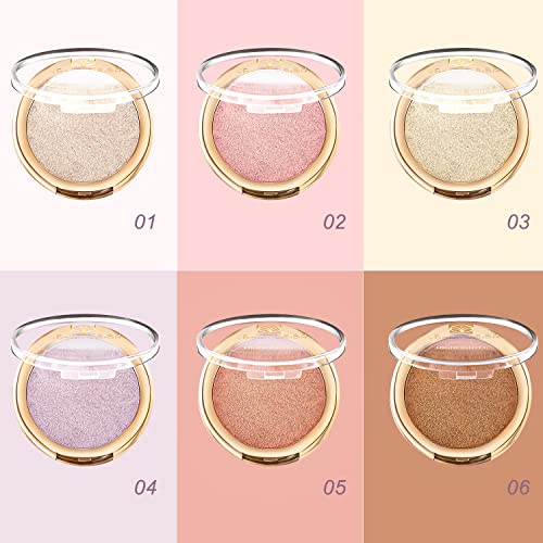 Young Vision Pink Highlighter - Baked Shimmer Makeup for Face & Body