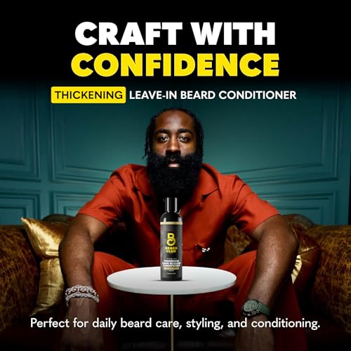 The Beard Club Thickening Leave-In Beard Conditioner – Sandalwood & Ginger – Hydrating, Softening & Nourishing – 4oz