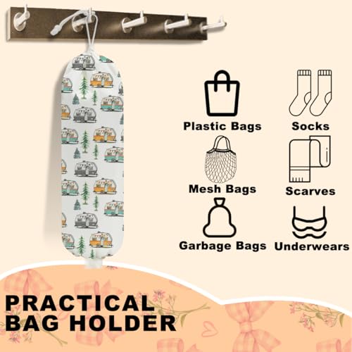 Reusable Grocery Bag Holder - Wall-Mounted Storage Organizer
