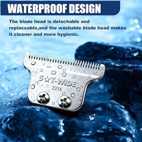 Audoc Silver Adjustable T Wide Blade Replacement for Wahl Detailer & Trimmers