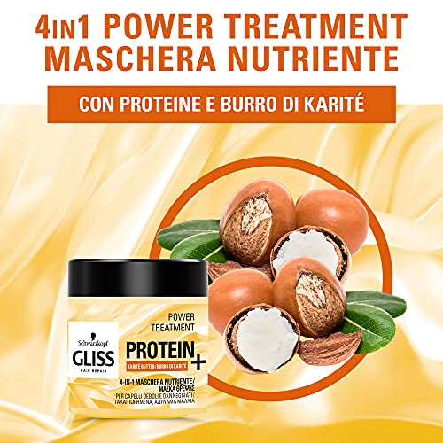 Schwarzkopf Gliss 4-in-1 Hair Mask with Protein & Shea Butter 400ml