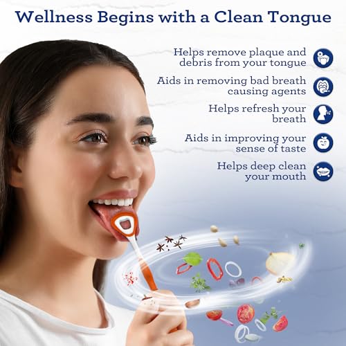 GuruNanda Dual Action Tongue Scraper & Brush - 1 Pack, Fresh Breath