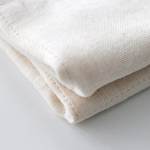 Organic Cotton Face Towel 14x14 Ivory Natural Absorbent Washcloth