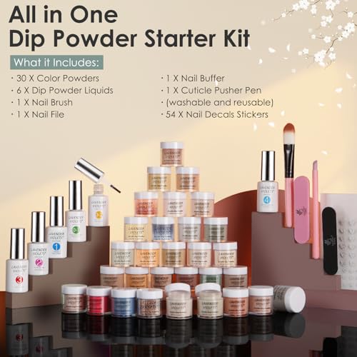 Lavender Violets Absolute Autumn 94 PCS Dip Powder Nail Kit