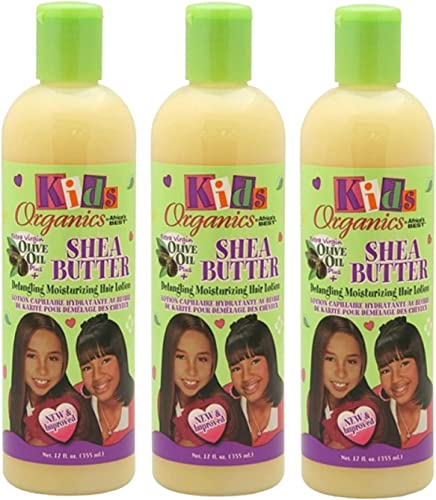 Africa's Best Kids Organics Shea Butter Detangling Hair Lotion, 12 oz (3 Pack)