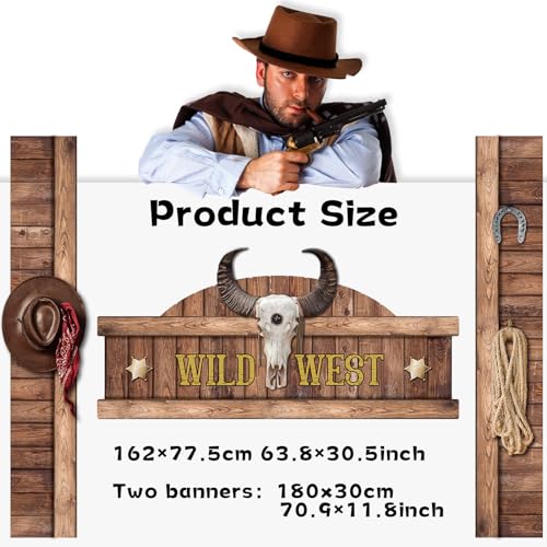 Western Cowboy Party Door Banner - Wild West Decoration