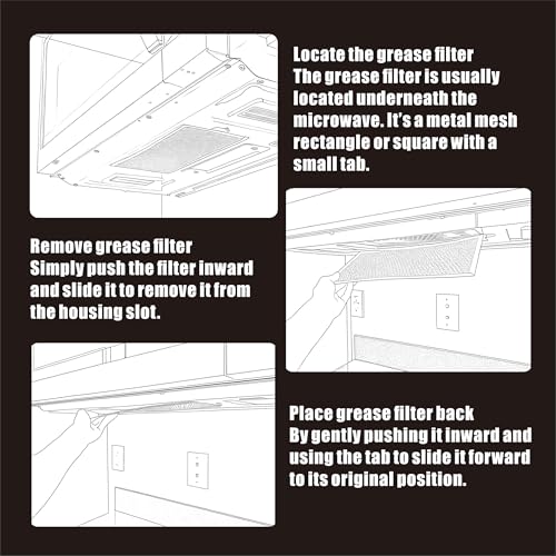 Microwave Grease Filter Replacement for Whirlpool W10208631A - 2 Pack