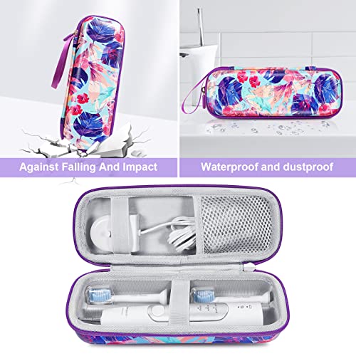 Purple Travel Toothbrush Case for Oral-B & Sonicare - Hard EVA Protective Cover