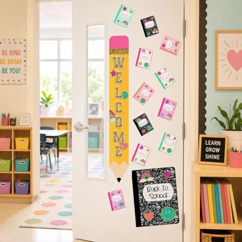 Back to School Door Decorations Kit - Boho Welcome Decals