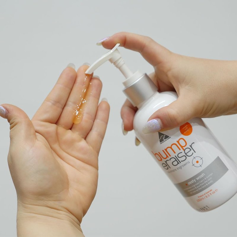 Bump eRaiser Zesty Wash 8.4 fl oz — Daily Cleansing Wash for Ingrown Hairs & Razor Bumps | With Orange Oil & Tea Tree| Gentle Exfoliating Body & Face Wash | Vegan, Made in Australia