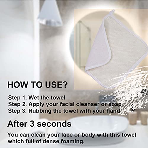 PPHAO Exfoliating Face and Body Washcloths - Double Sided Scrub, 12 Pack