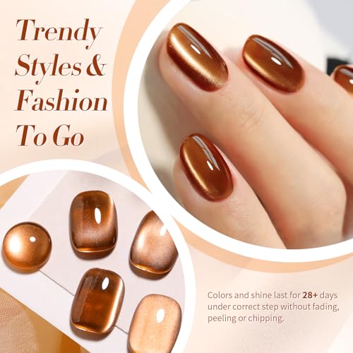 BORN PRETTY Brown Moonlight Cat Eye Gel Nail Polish 15ml