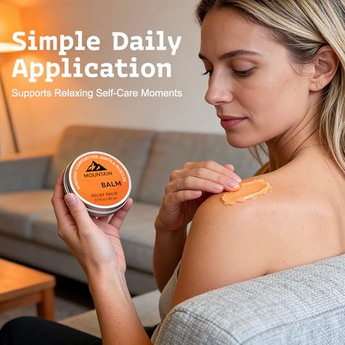 Mountain 3x Natural Joint Relief Balm - Soothing Massage Cream, 2 Pack