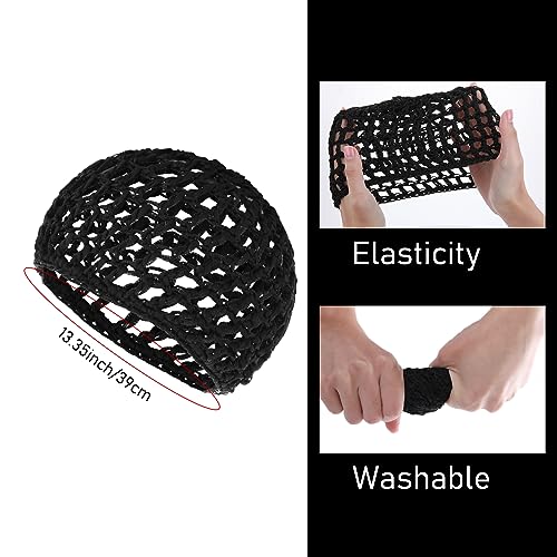 COMNICO Crochet Hair Net - Elastic Mesh Cover for Curls (2pcs)