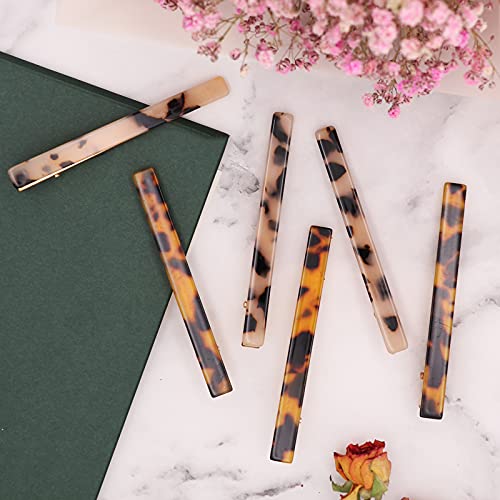 Cobahom 6 Pack Leopard Print Duckbill Hair Clips - Stylish Hair Accessories