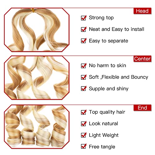 XTREND 22 Inch Pre Stretched French Curls Braiding Hair - 8 Packs 27M613#