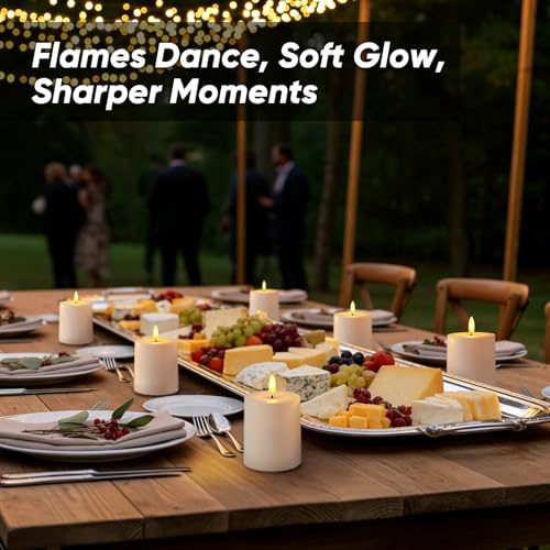 Raycare Waterproof Flameless LED Candles with Remote - Set of 2