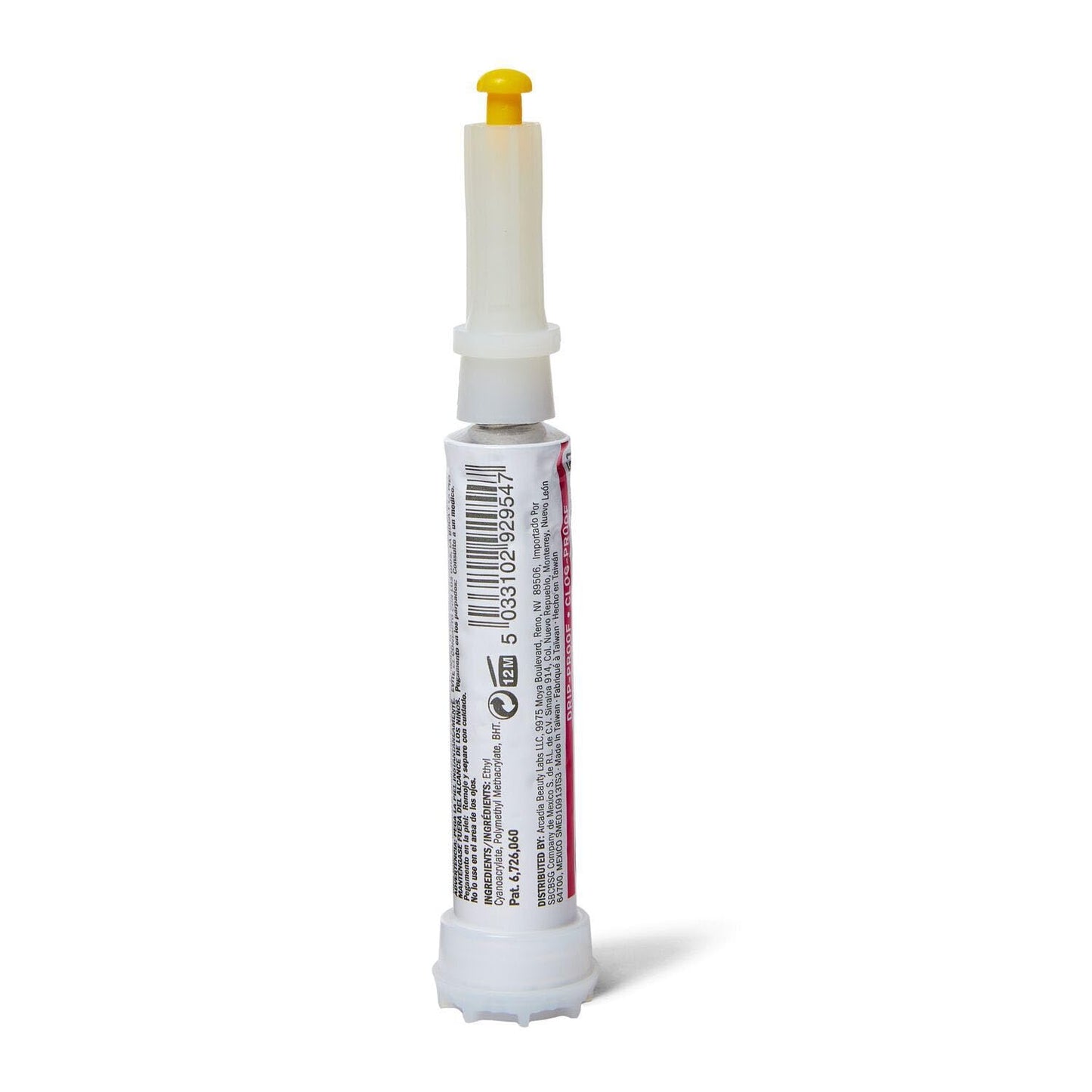 Nail Glue - Drip & Clog Proof Formula with Zebra Cushion Nail File | Medium Coarse 180/100 Grit