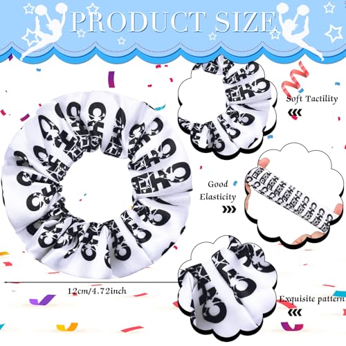 WILLBOND 20 Pcs White Satin Hair Scrunchies for Girls & Women