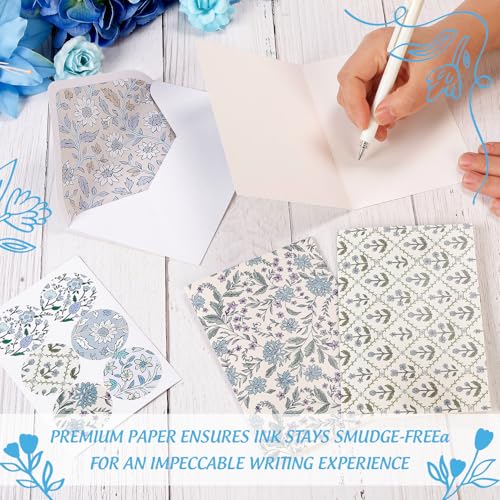 Quera Floral Greeting Cards with Envelopes - 30 Pack, 4x6