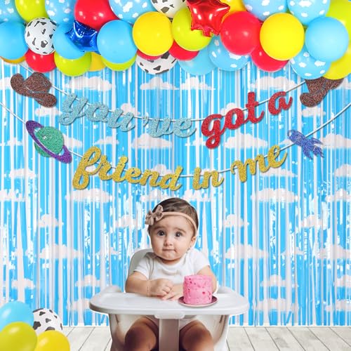 You've Got A Friend in Me Banner - Cartoon Birthday Party Decor