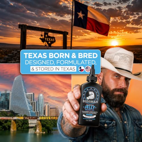 Bossman Magic Beard Oil Jelly 4 oz - Thicker Formula, Texas Made, Nourishing & Scented