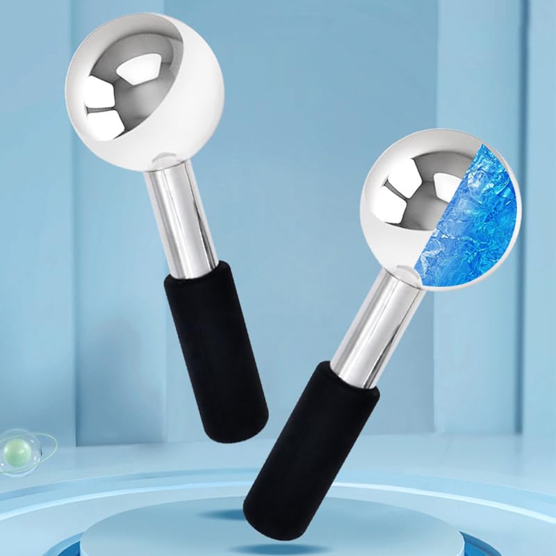 Betyura Ice Globes for Face & Eyes - Black Stainless Steel Cryo Sticks