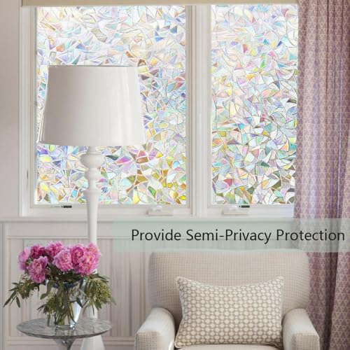 Finnez Stained Glass Window Privacy Film - 17.5" x 118.1"