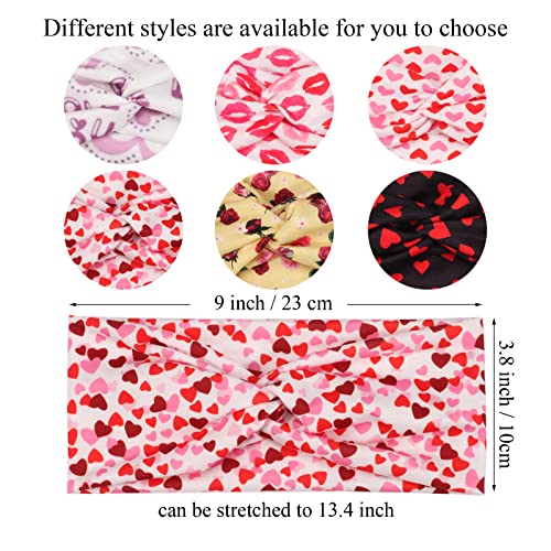 Twinfree 6pcs Romantic Lips Style Knotted Headbands Set - Color 1