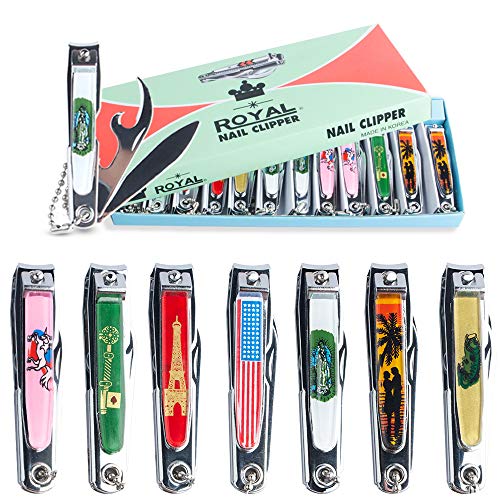 Royal 12pcs Nail Clippers Set with Knife & Can Opener, Chain - Made in Korea