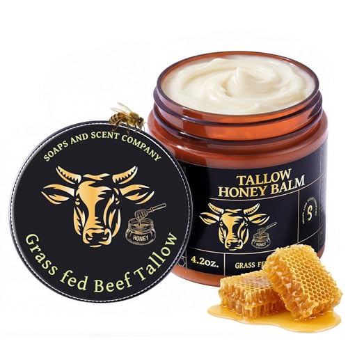 Grass-Fed Beef Tallow Honey Balm for Face & Body - 4.2 oz