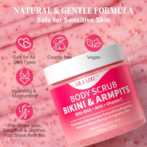 Bikini Area Exfoliator Scrub with 10% AHA/BHA & Vitamin C - 7.76 oz