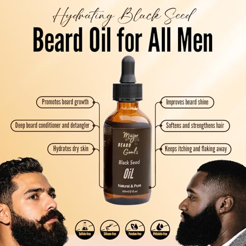 Black Seed Beard Oil for Men - Natural Growth, Hydration & Strength, 2oz