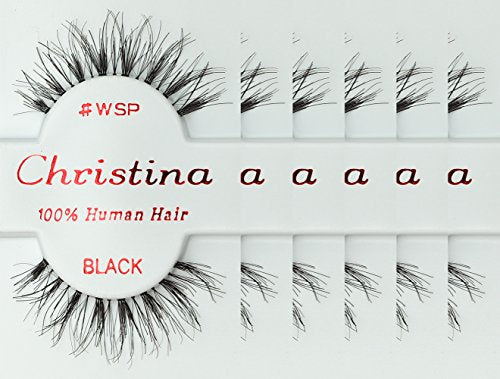 Christina WSP Natural Human Hair Strip Eyelashes - 6 Pack Set