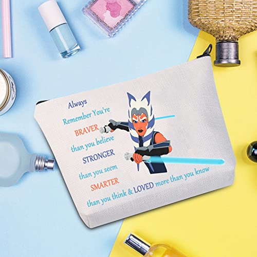 Always Ahsoka Movie Makeup Bag - You Are Braver, Stronger, Smarter Pouch for Women
