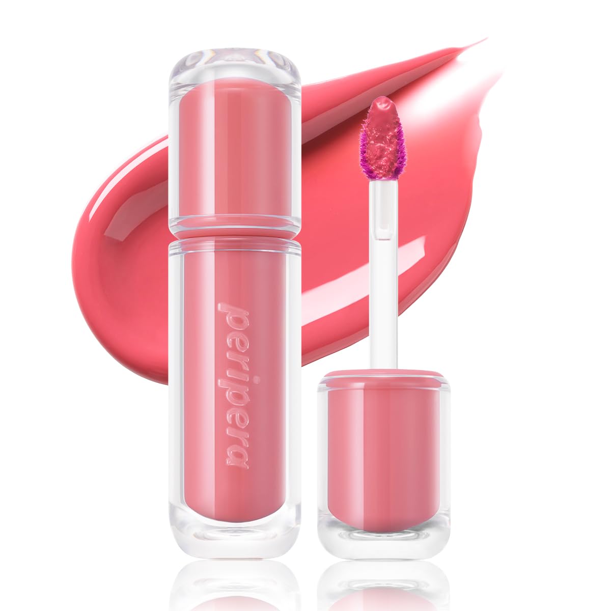Peripera Mood Glowy Tint - Buildable K-Beauty Lip Tint for Sensitive Lips | Lightweight, Non-Sticky, 01 Tiny Strawberry