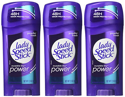 Lady Speed Stick Deodorant Powder Fresh 2.3 Ounce (Pack of 3)