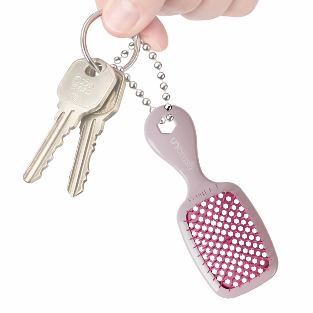 Mini Hair Brush Keychain - FHI Heat Collectible Charm for Bags & Keys | Perfect Accessory for Beauty Lovers