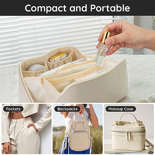 Segbeauty Clear-Gold Travel Refillable Perfume Bottles Set of 10 10ML Portable Spray