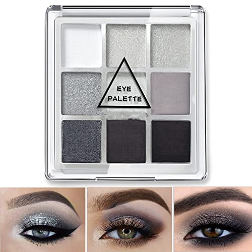 MAEPEOR 9-Color Smoky Black Eyeshadow Palette Set - Waterproof & Longlasting