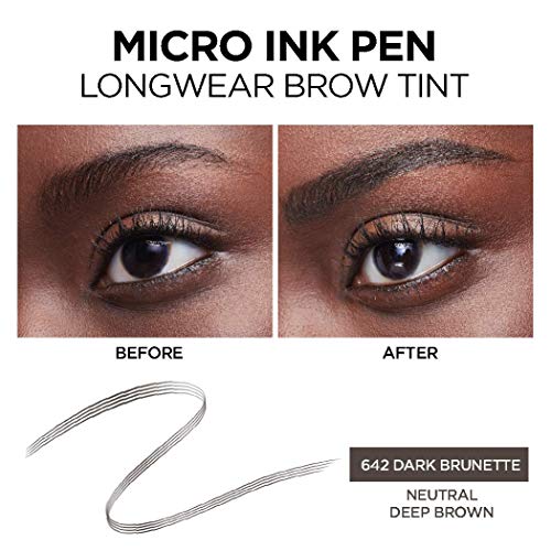 L'Oreal Paris Brow Micro Ink Pen - Longwear Tint, Dark Brunette