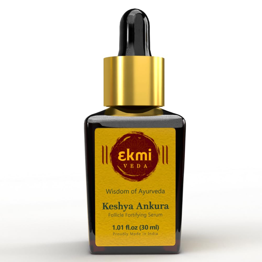 Ekmiveda Hair Growth Dht Blocker Serum With Redensyl, Procapil, Ayurvedic Herbs, Amla, Brahmi, Capilia Longa. Follicle Stimulating Hair Density Serum. Hair Loss Treatment For Women & Men, 1.01 Fl Oz