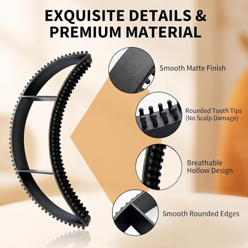 VANTOBEST 5PCS Hair Bump It Set for Volume & Styling, Black