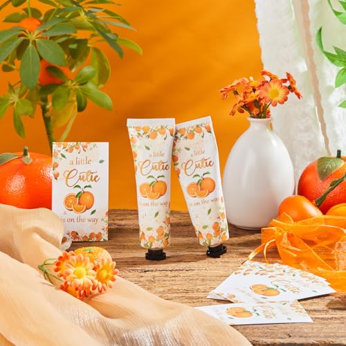 Swiffen 24 Sets Orange Baby Shower Hand Cream Gifts Bulk - Cute & Refreshing Skincare