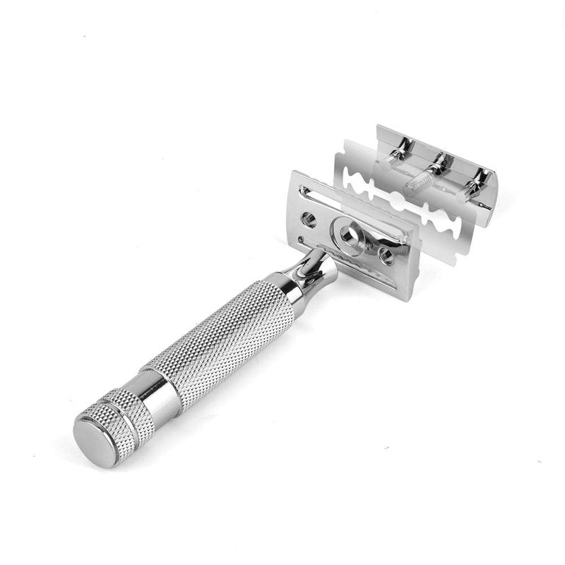 CHARMMAN Classic Double Edge Safety Shaving Razor, Pure Copper Handle,1 Razor + 10 pcs Super Stainless Steel Blades