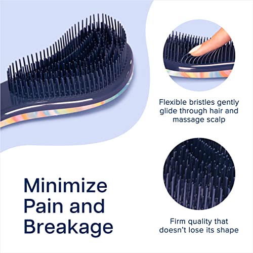 Crave Naturals 2-Pack Detangler Hair Brush for Kids & Adults - Pink & Hazy Swirl